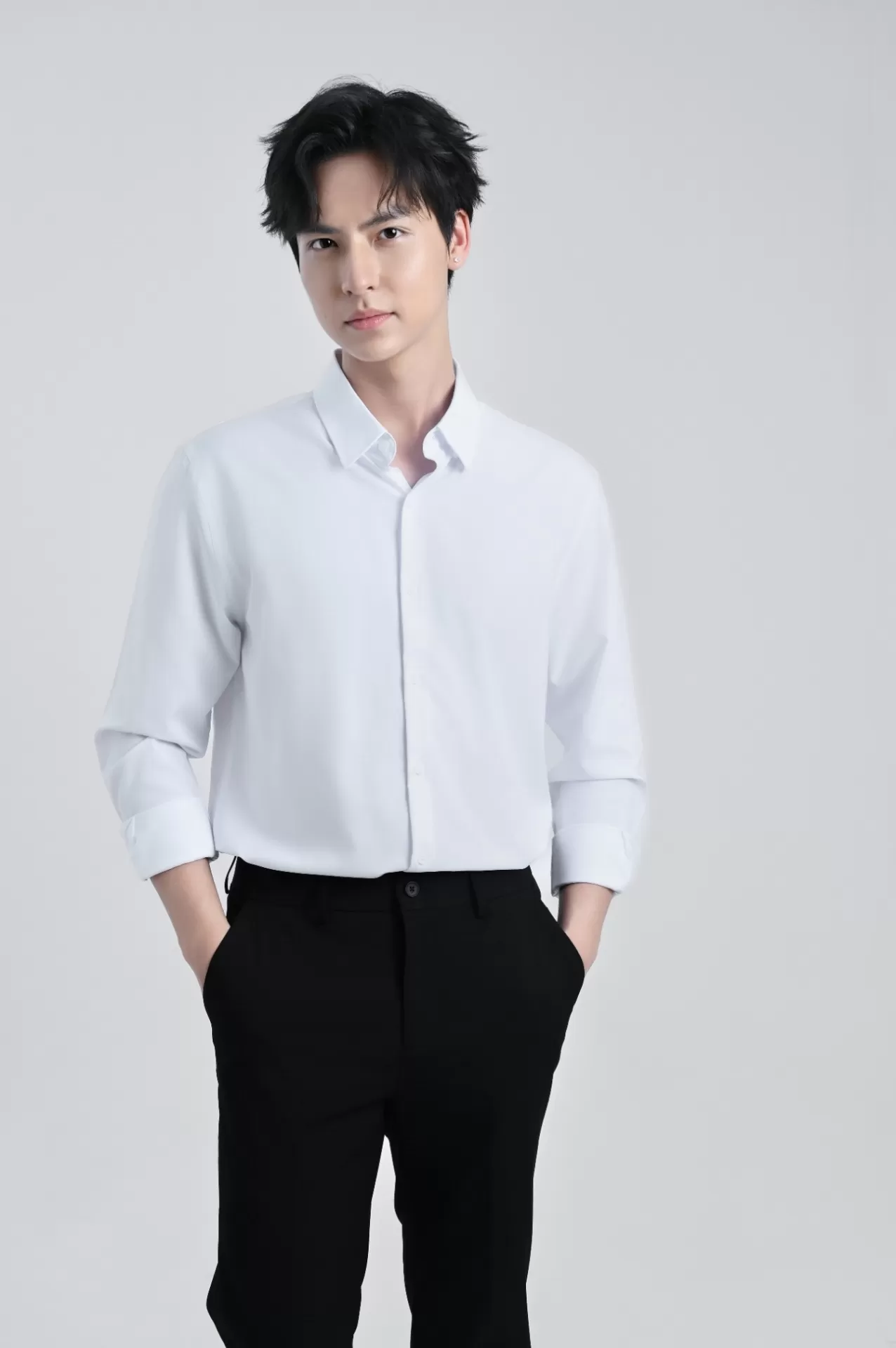 Áo Sơ Mi Cổ Đức Dài Tay Slim 3135