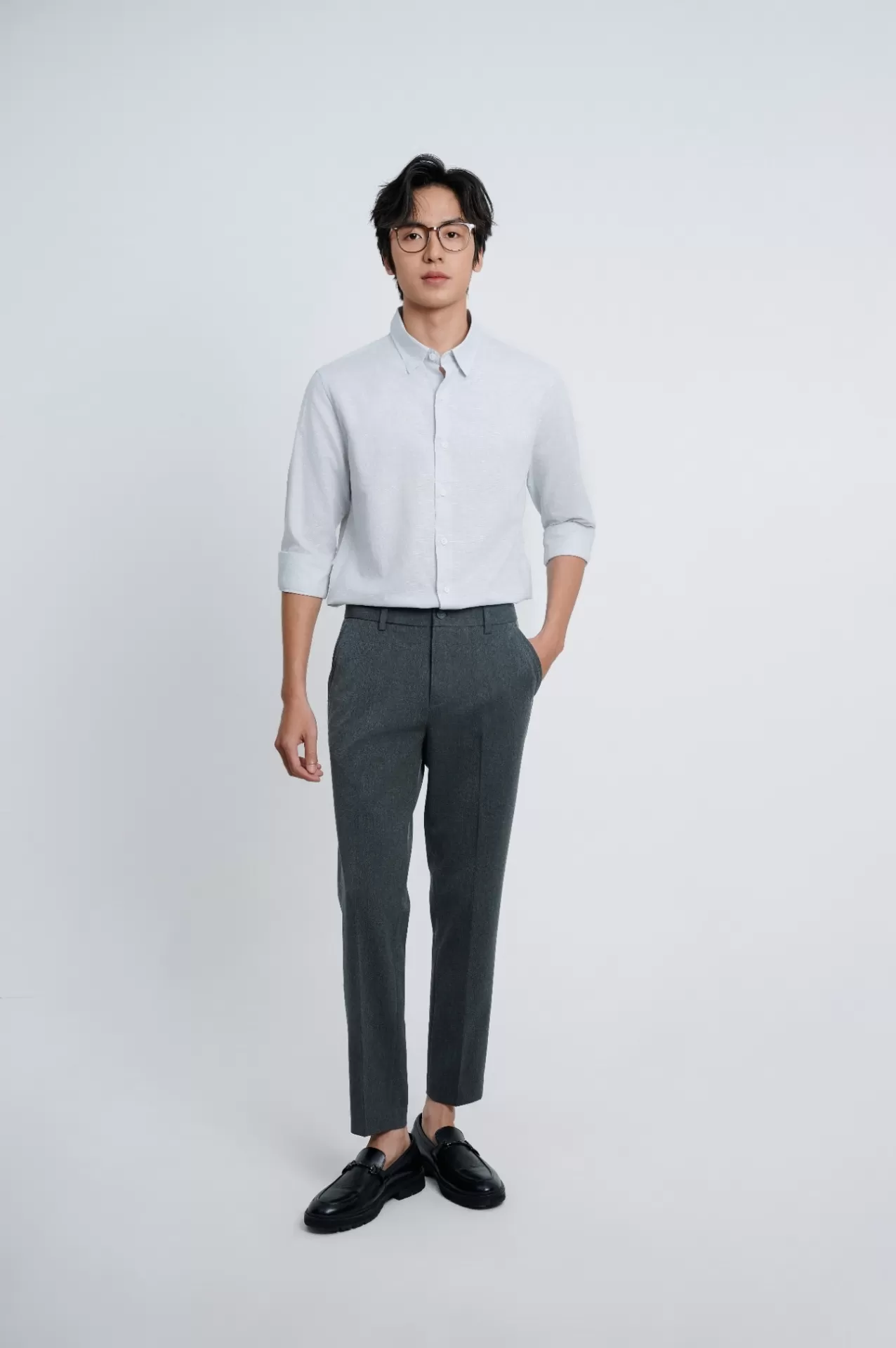 Quần Âu Slim Polyester 7076